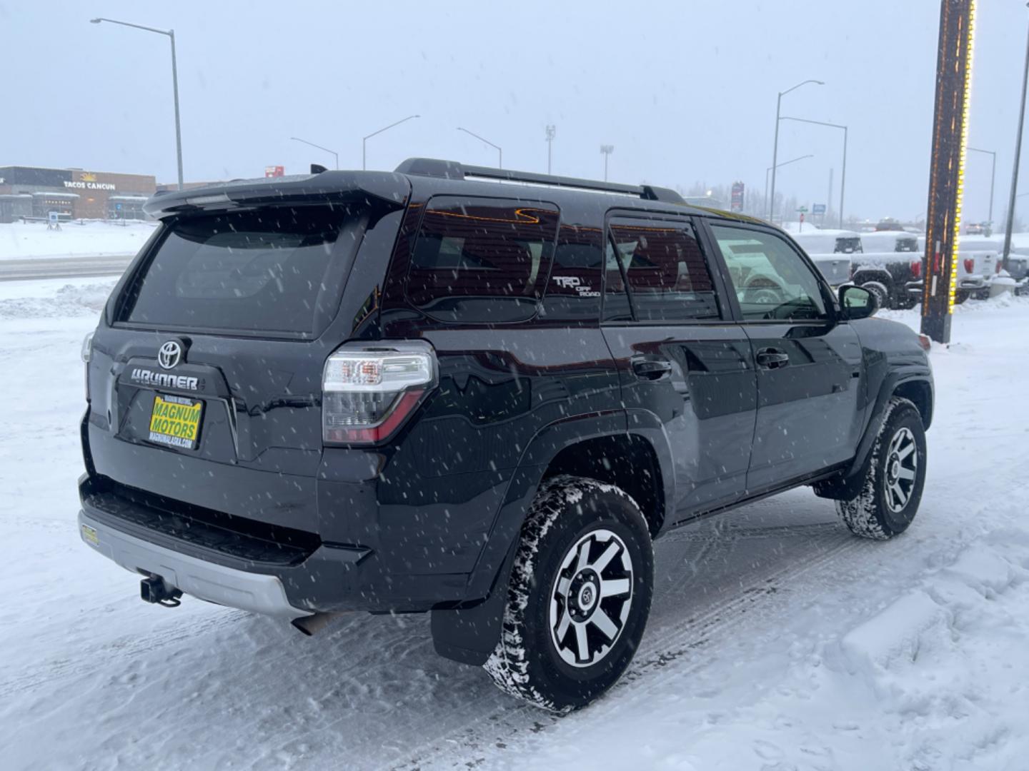 2023 Black /black Toyota 4Runner TRD Off Road (JTEPU5JR7P6) with an 4.0 6 Cylinder engine, 5 speed automatic transmission, located at 1960 Industrial Drive, Wasilla, 99654, (907) 274-2277, 61.573475, -149.400146 - Photo#3